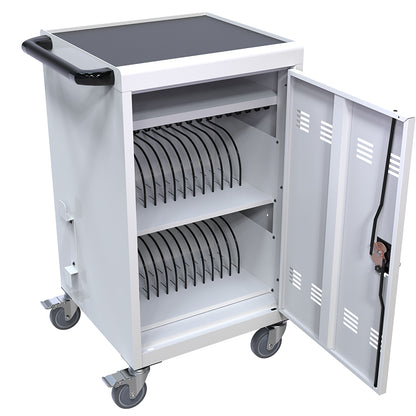 32-Device Mobile Charging Cart & Cabinet - White_2