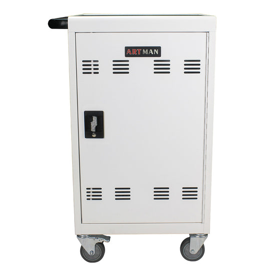 32-Device Mobile Charging Cart & Cabinet - White_0
