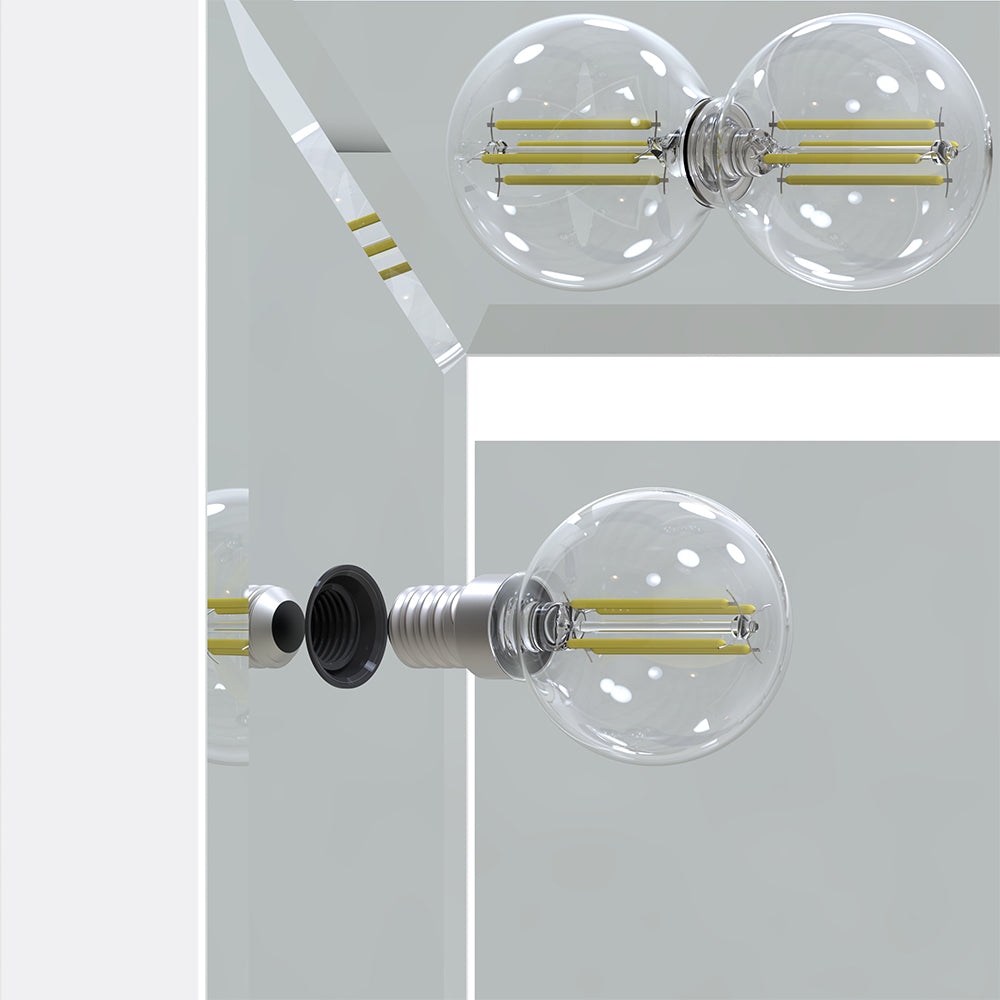 40x30.5 Inch Hollywood Vanity Mirror, USB Bulbs, Smart Touch Lighting - Large_5