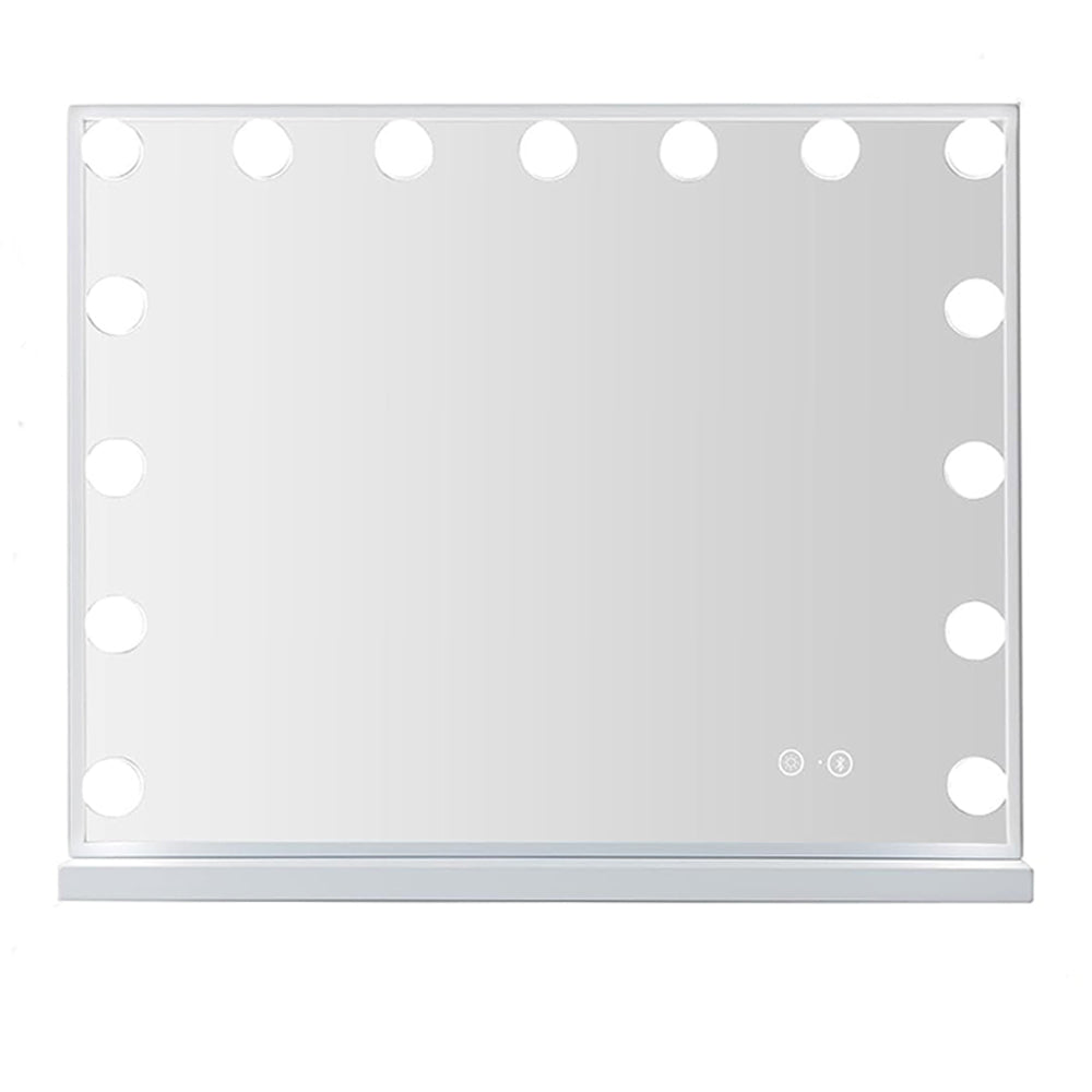 40x30.5 Inch Hollywood Vanity Mirror, USB Bulbs, Smart Touch Lighting - Large_0