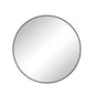28 Inch Round Metal Frame Wall Mirror - Black_0