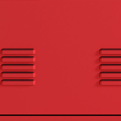 24-Inch Metal Locker Storage Cabinet - Red_5