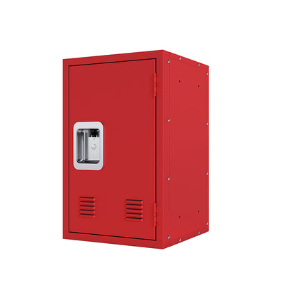 24-Inch Metal Locker Storage Cabinet - Red_1
