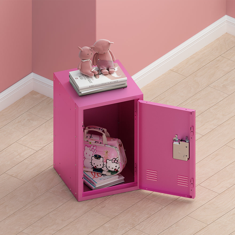 24-Inch Metal Locker Storage Cabinet - Pink_4