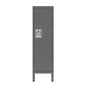 Retro Style Tall Metal Locker - Grey_0