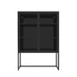Black Modern Accent Storage Cabinet with Doors - Free Standing_0