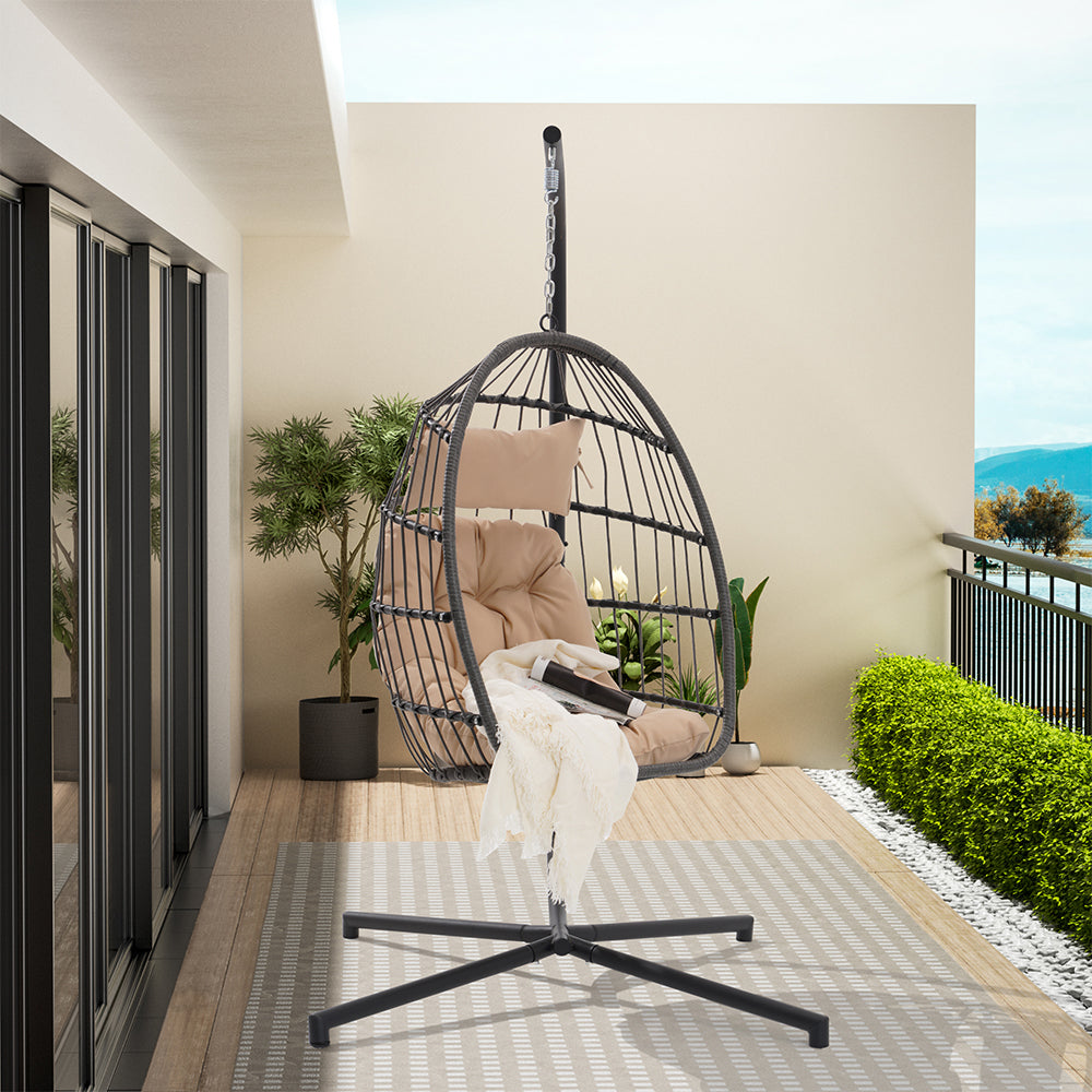 Rattan Egg Swing Hanging Chair - Outdoor, Garden_2