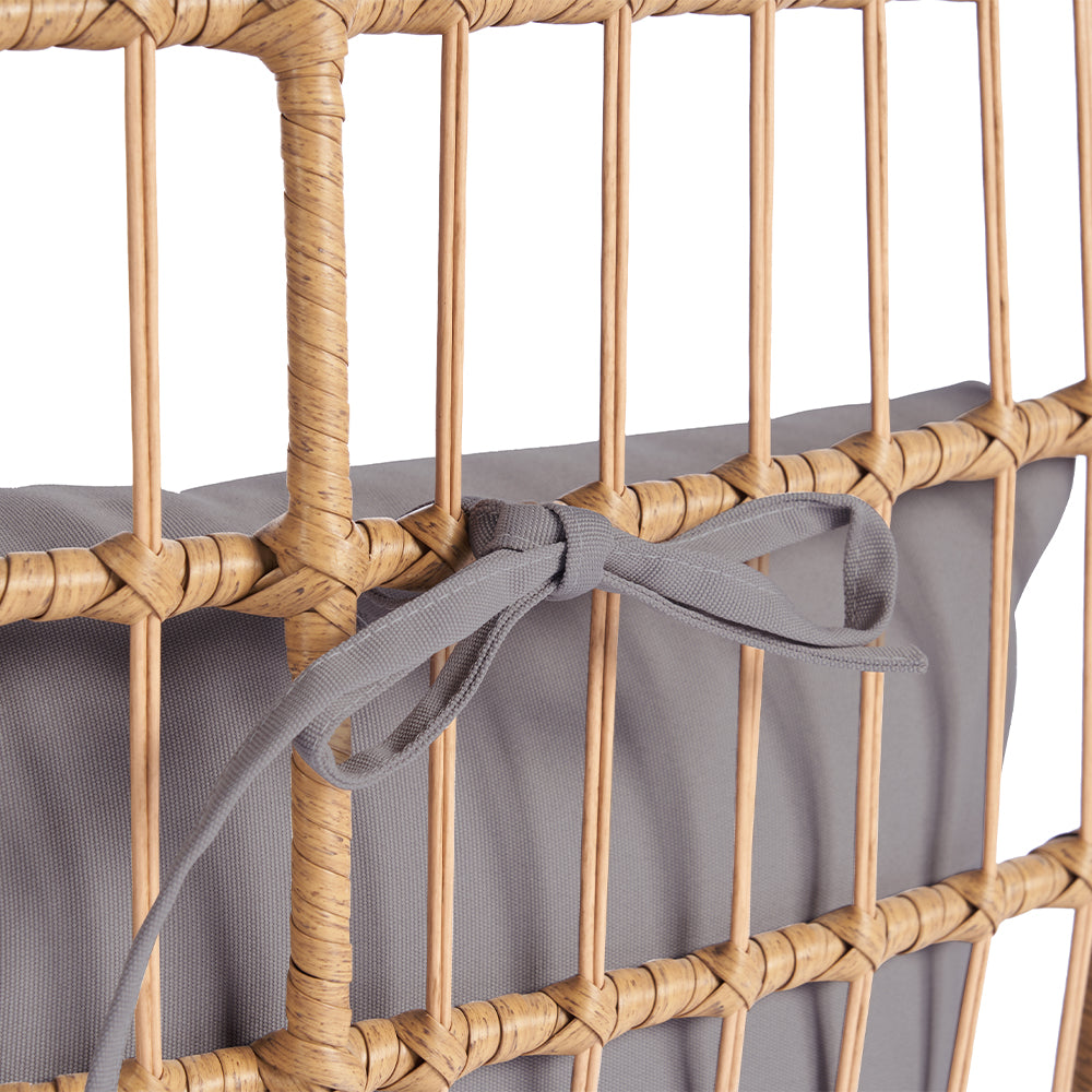 Wicker Egg Chair with Light Grey Cushion_10