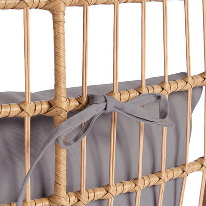 Wicker Egg Chair with Light Grey Cushion_10