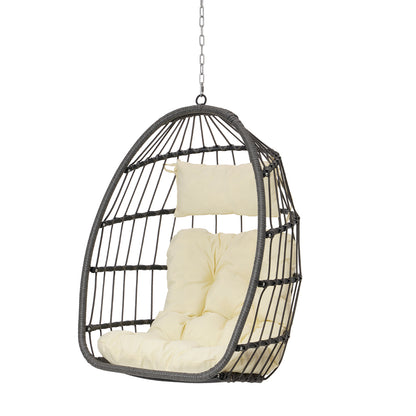 Rattan Egg Swing Chair - Wood, Outdoor/Garden_4
