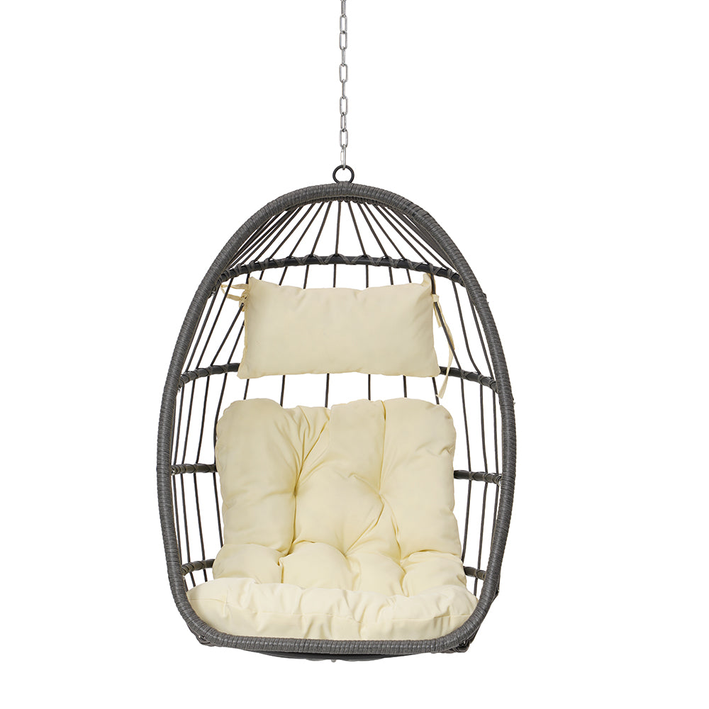 Rattan Egg Swing Chair - Wood, Outdoor/Garden_0