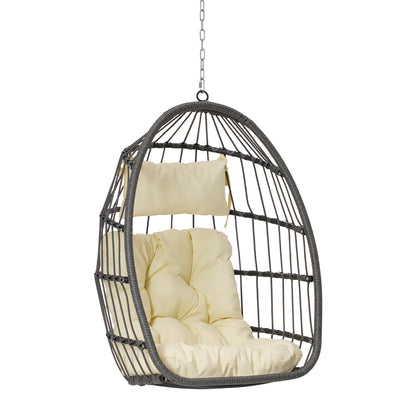 Rattan Egg Swing Chair - Wood, Outdoor/Garden_1