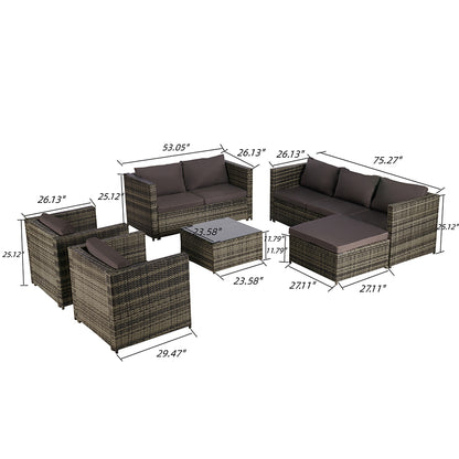 Rattan Furniture Set: Table and Chairs - Outdoor/Garden_11