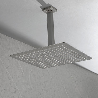 Rain Shower Head High Pressure Rainfall Showerhead Water Saving - White_6