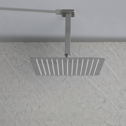 Rain Shower Head High Pressure Rainfall Showerhead Water Saving - White_7