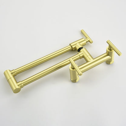 Pot Filler Faucets Both Hot Cold Water - Gold_7