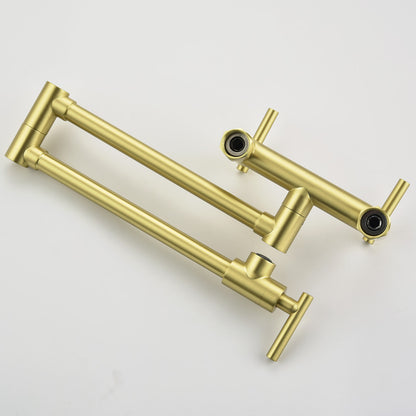 Pot Filler Faucets Both Hot Cold Water - Gold_6
