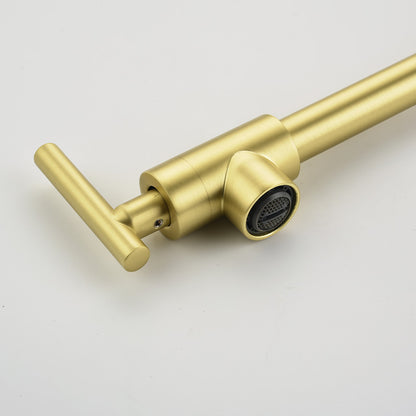 Pot Filler Faucets Both Hot Cold Water - Gold_4