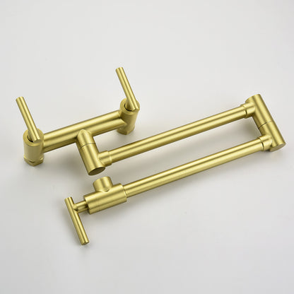 Pot Filler Faucets Both Hot Cold Water - Gold_3
