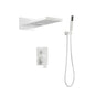 Shower SystemWaterfall Rainfall Shower Head with Handheld - White_0