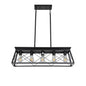 5-Light Farmhouse Rectangular Chandelier - Metal Rustic_0