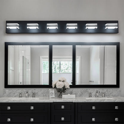 6-Light LED Modern Vanity Mirror Lights in Black_4