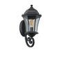 Outdoor Waterproof Glass Retro Wall Lamp - Black_0