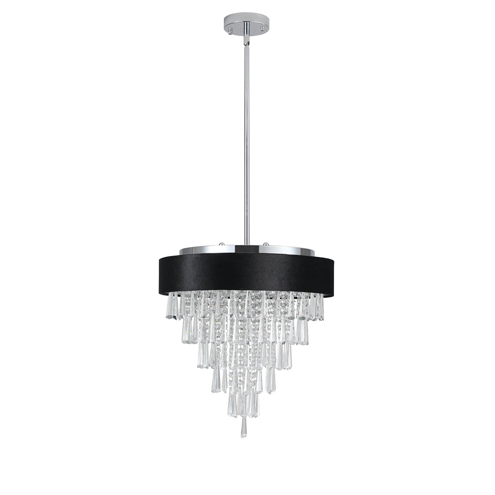 Round Crystal Chandelier - Luxury Living Room Light Fixture_0