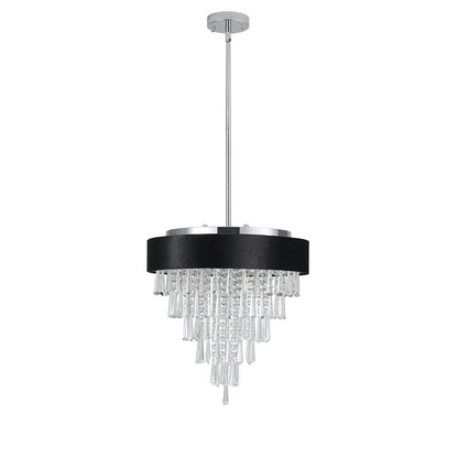 Round Crystal Chandelier - Luxury Living Room Light Fixture_0