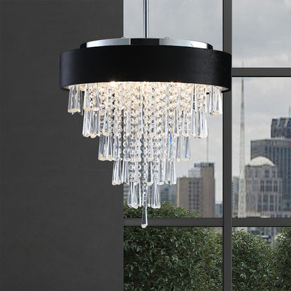 Round Crystal Chandelier - Luxury Living Room Light Fixture_3