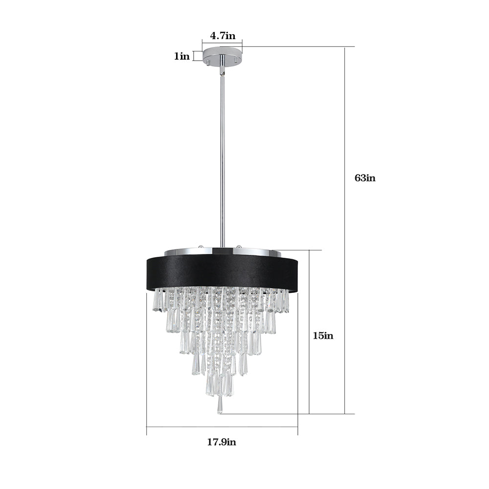 Round Crystal Chandelier - Luxury Living Room Light Fixture_10