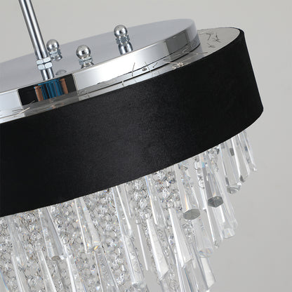 Round Crystal Chandelier - Luxury Living Room Light Fixture_4