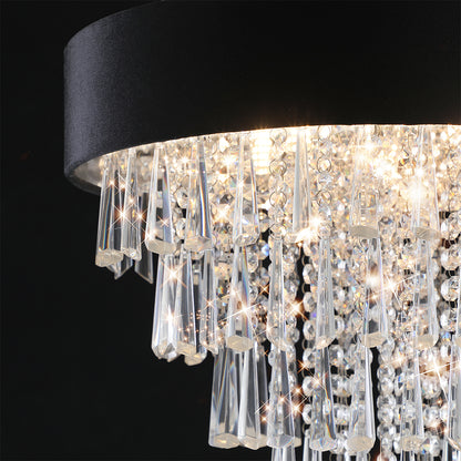 Round Crystal Chandelier - Luxury Living Room Light Fixture_9