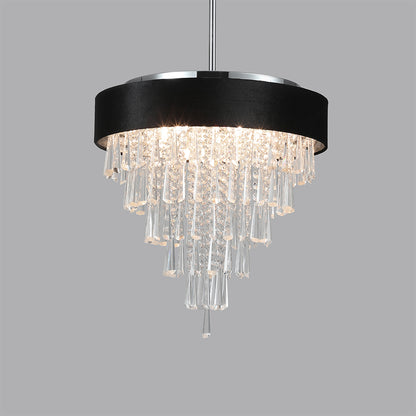 Round Crystal Chandelier - Luxury Living Room Light Fixture_8