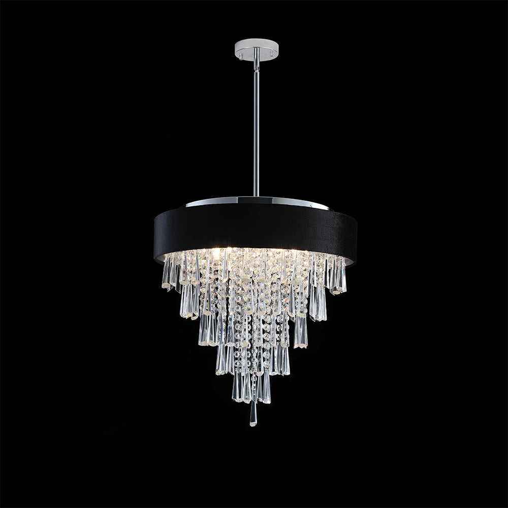 Round Crystal Chandelier - Luxury Living Room Light Fixture_7