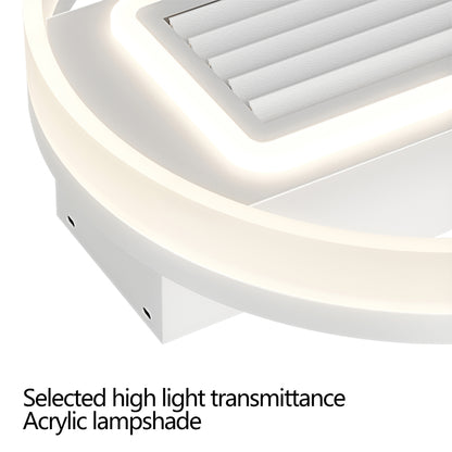 Bladeless Fan Lamp With Lights Dimmable LED - White_9