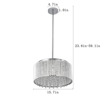 Luxury Modern Round Crystal Chandelier for Living Room_6