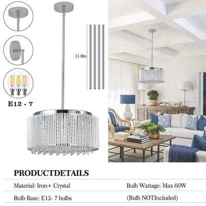 Luxury Modern Round Crystal Chandelier for Living Room_5