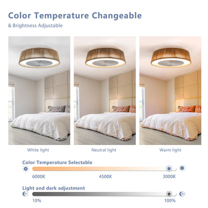 Bohemian LED Ceiling Fan Light - Dimmable with Remote_6