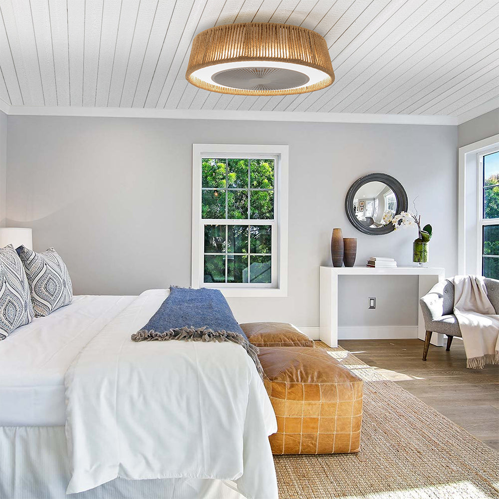 Bohemian LED Ceiling Fan Light - Dimmable with Remote_3