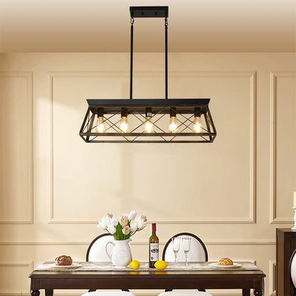 Modern 5-Light Farmhouse Chandelier - Rustic Metal_2