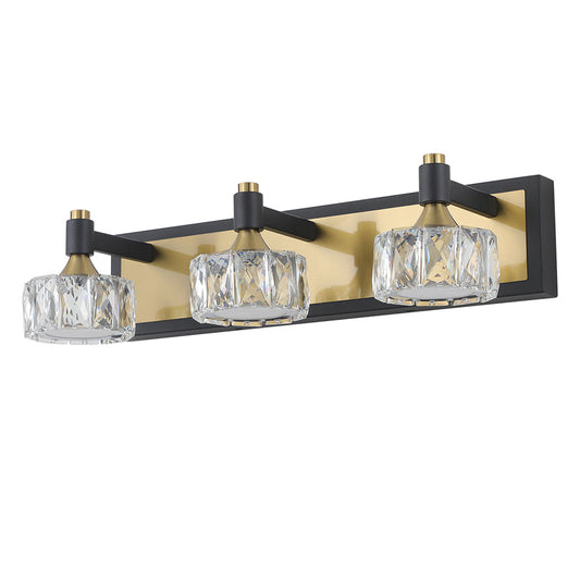Modern 3-Light LED Crystal Vanity Lighting - Bathroom Wall Fixture Over Mirror_0