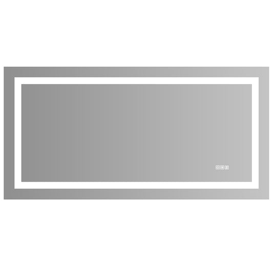 72x36 Inch LED Bathroom Vanity Mirror with Dimmable Lights & Anti-Fog Feature_0
