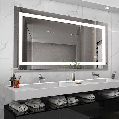 72x36 Inch LED Bathroom Vanity Mirror with Dimmable Lights & Anti-Fog Feature_2