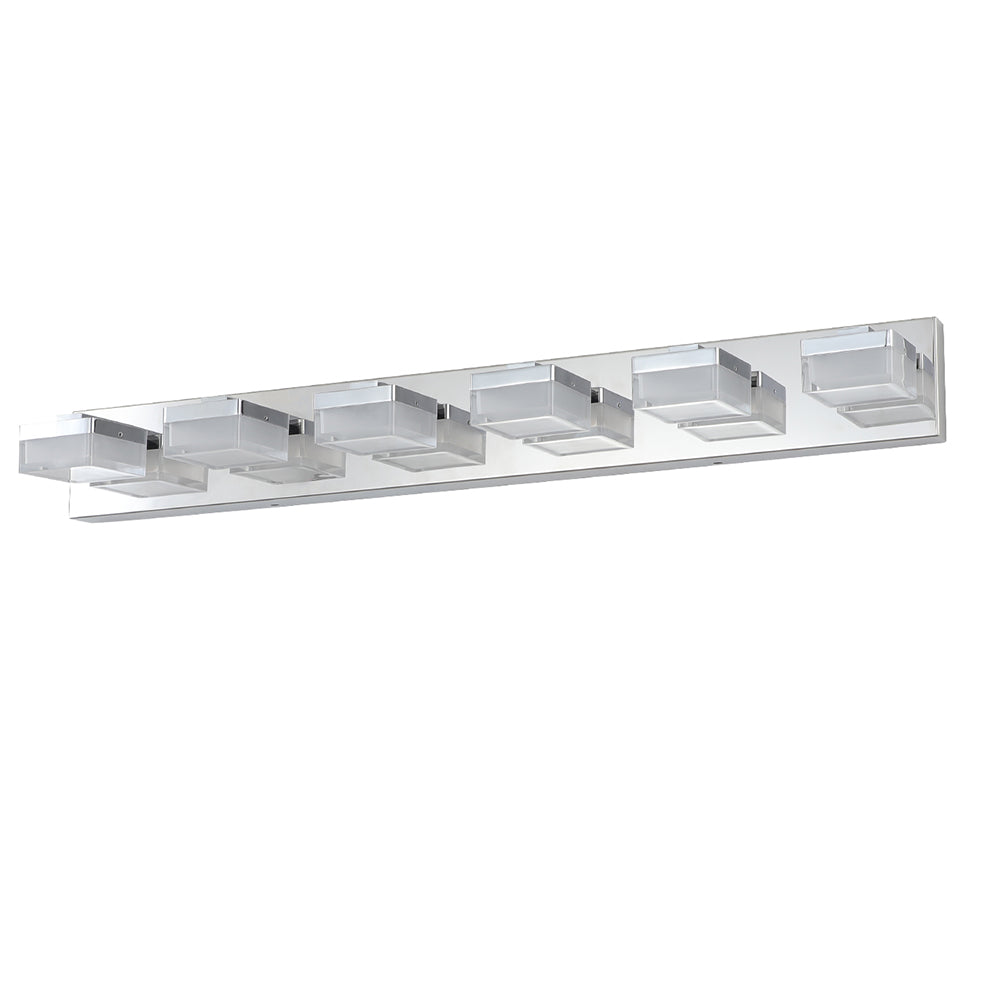 6-Light Chrome LED Modern Vanity Light Fixture for Bathroom & Makeup Table_0
