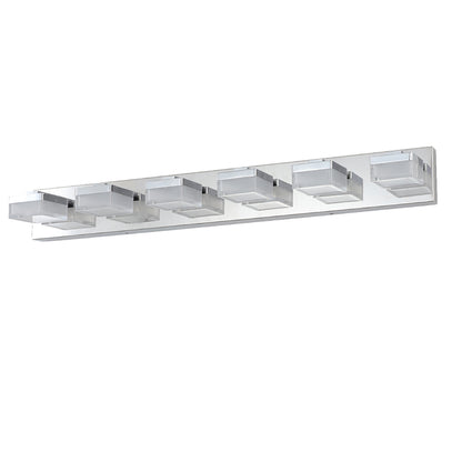 6-Light Chrome LED Modern Vanity Light Fixture for Bathroom & Makeup Table_0