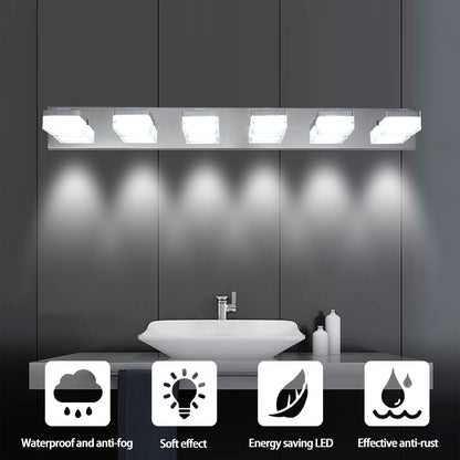 6-Light Chrome LED Modern Vanity Light Fixture for Bathroom & Makeup Table_6