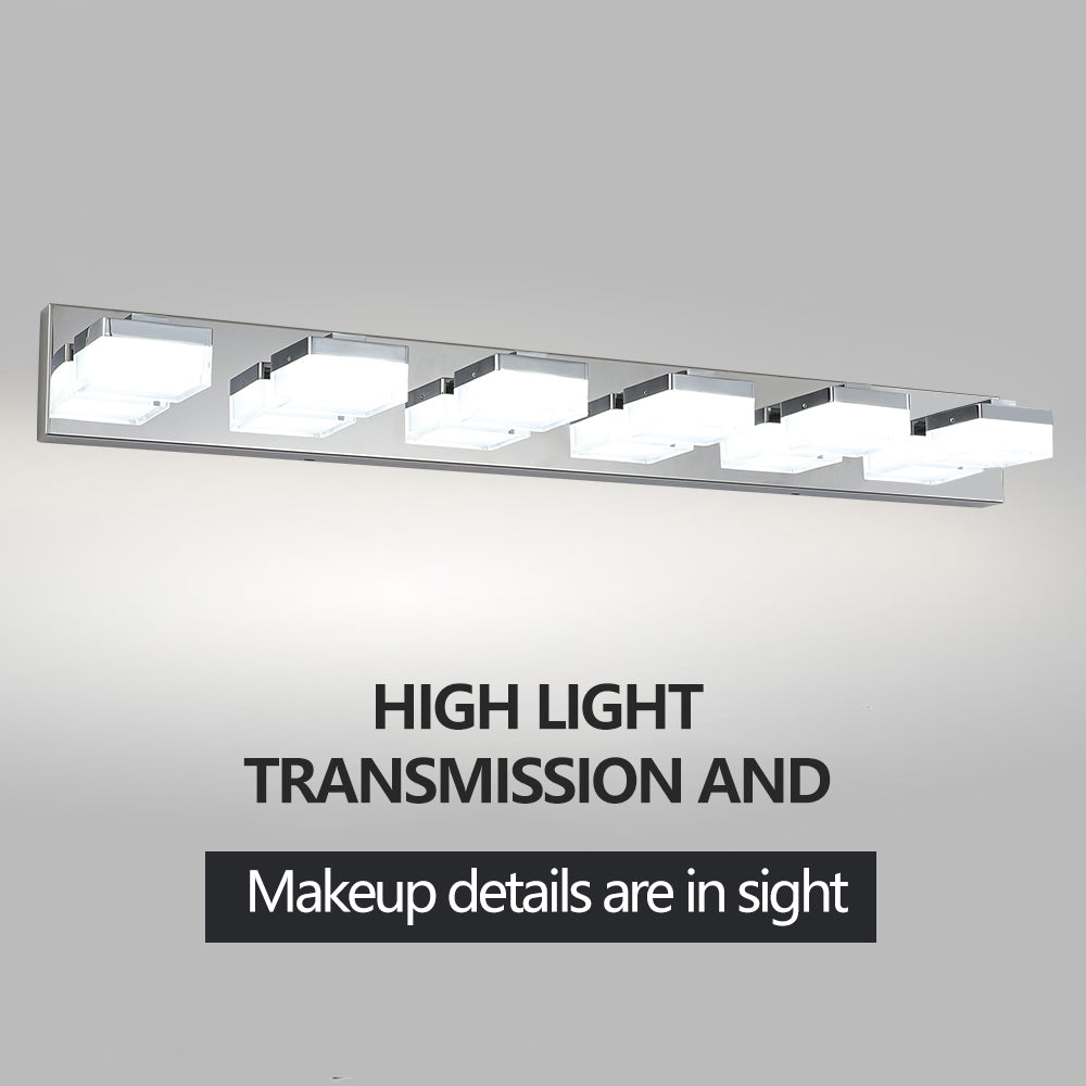 6-Light Chrome LED Modern Vanity Light Fixture for Bathroom & Makeup Table_5