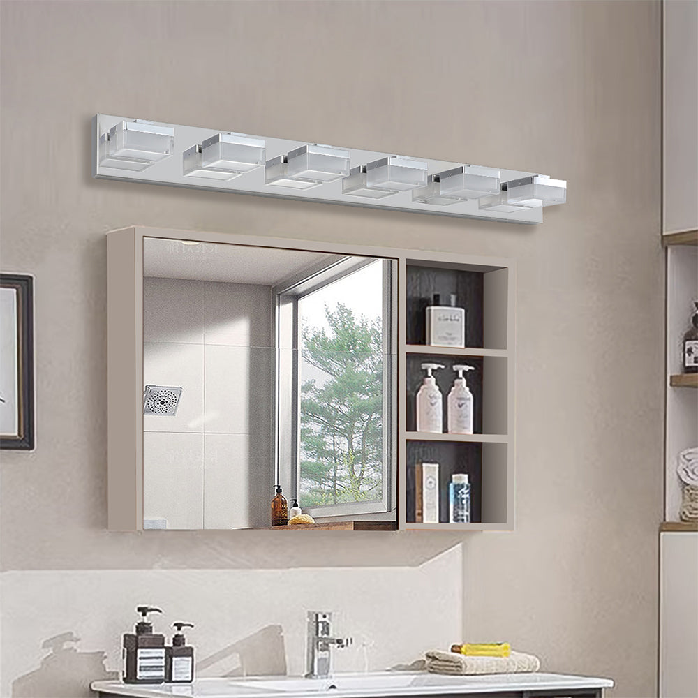6-Light Chrome LED Modern Vanity Light Fixture for Bathroom & Makeup Table_3