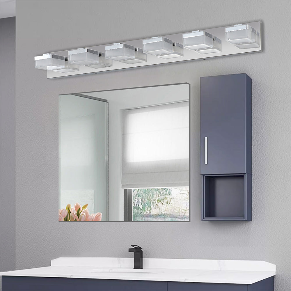 6-Light Chrome LED Modern Vanity Light Fixture for Bathroom & Makeup Table_1